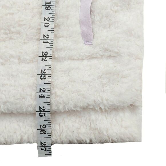 Anthropologie Saturday Sunday Sherpa Jacket Womens Small Cream 1/2 Zip High Neck - Picture 13 of 15